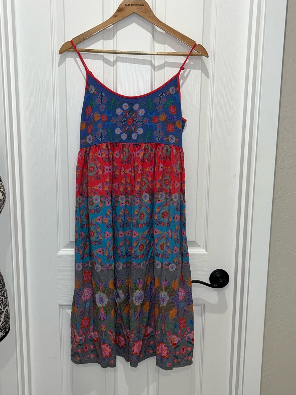Natural Life Floral Midi Sundress in Blue & Multicolor